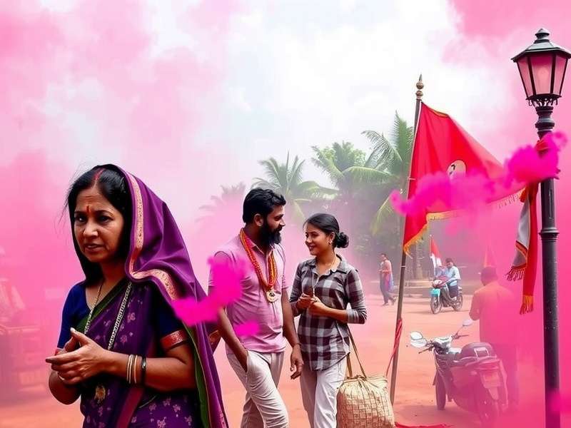 Vibrant Holi Race regional characters and environments including a Maharashtrian mother, Kerala village, and UP temple procession